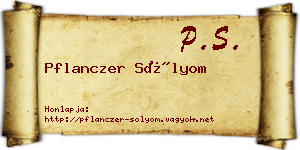 Pflanczer Sólyom névjegykártya